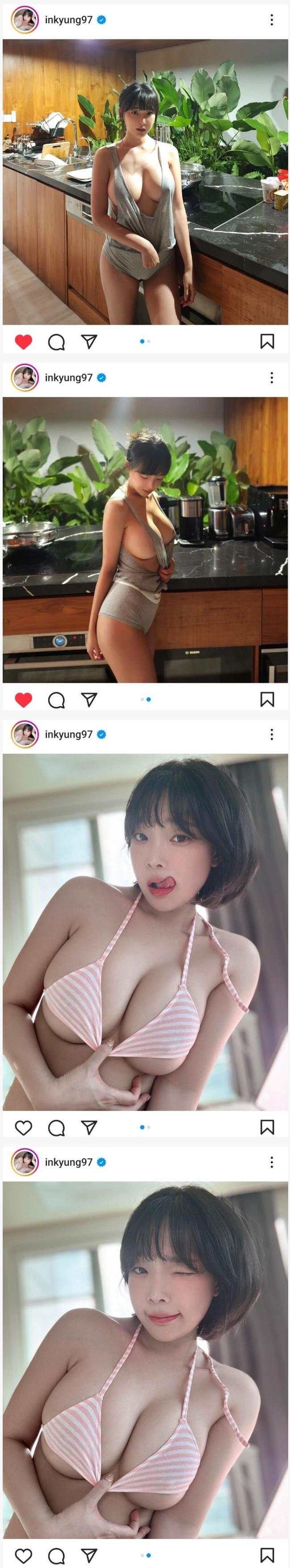 19금 강인경 몸스타그램 노템 풍만한 미드 노출