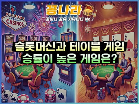 슬롯머신 vs 테이블 게임 뭐가 유리할까?